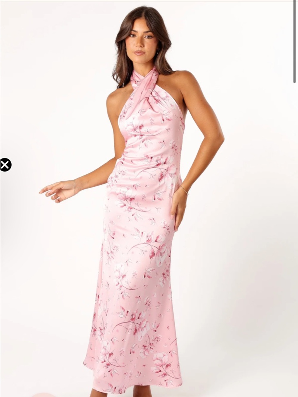Petal & Pup Pink Floral Halter Maxi Dress - Picture 2 of 6